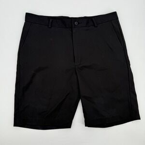 Greg Norman Mens Black Flat Front Golf‎ Shorts Size 36